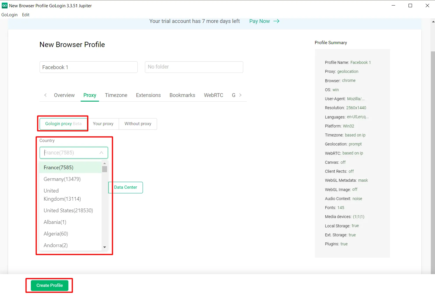 How to create a profile and use GoLogin